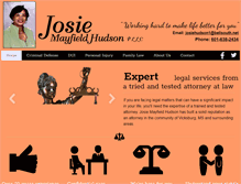 Tablet Screenshot of josiemayfieldhudsonmslaw.com